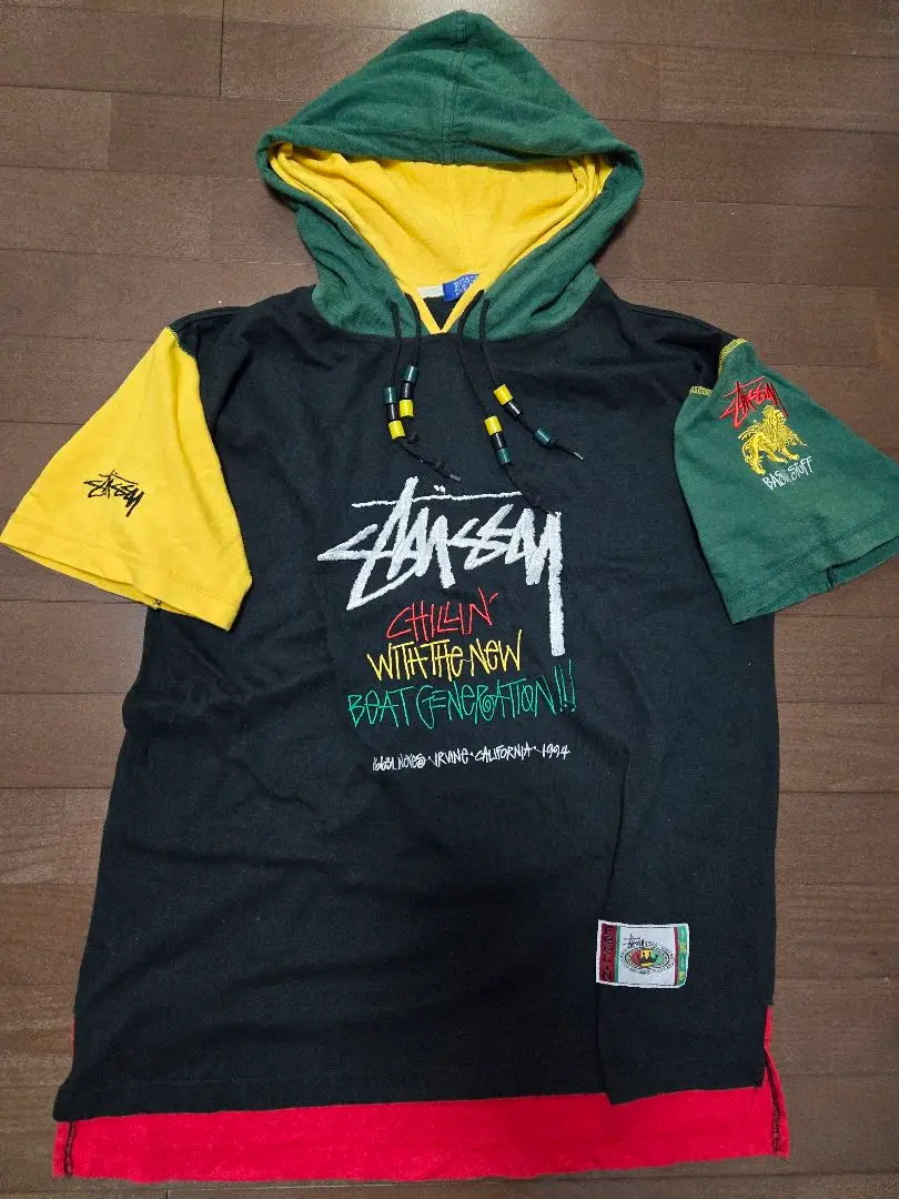 90's STUSSY クロカラブート　パーカー　ステューシー　ラスタカラー 90's STUSSY クロカラブート パーカー ステューシー ラスタ