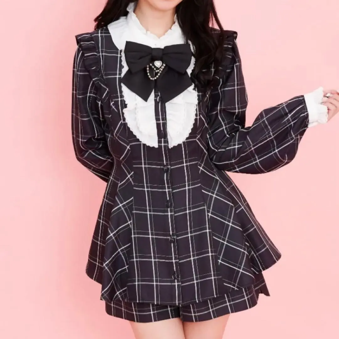 Secret Honey 配件蝴蝶結長袖套裝 的縮圖