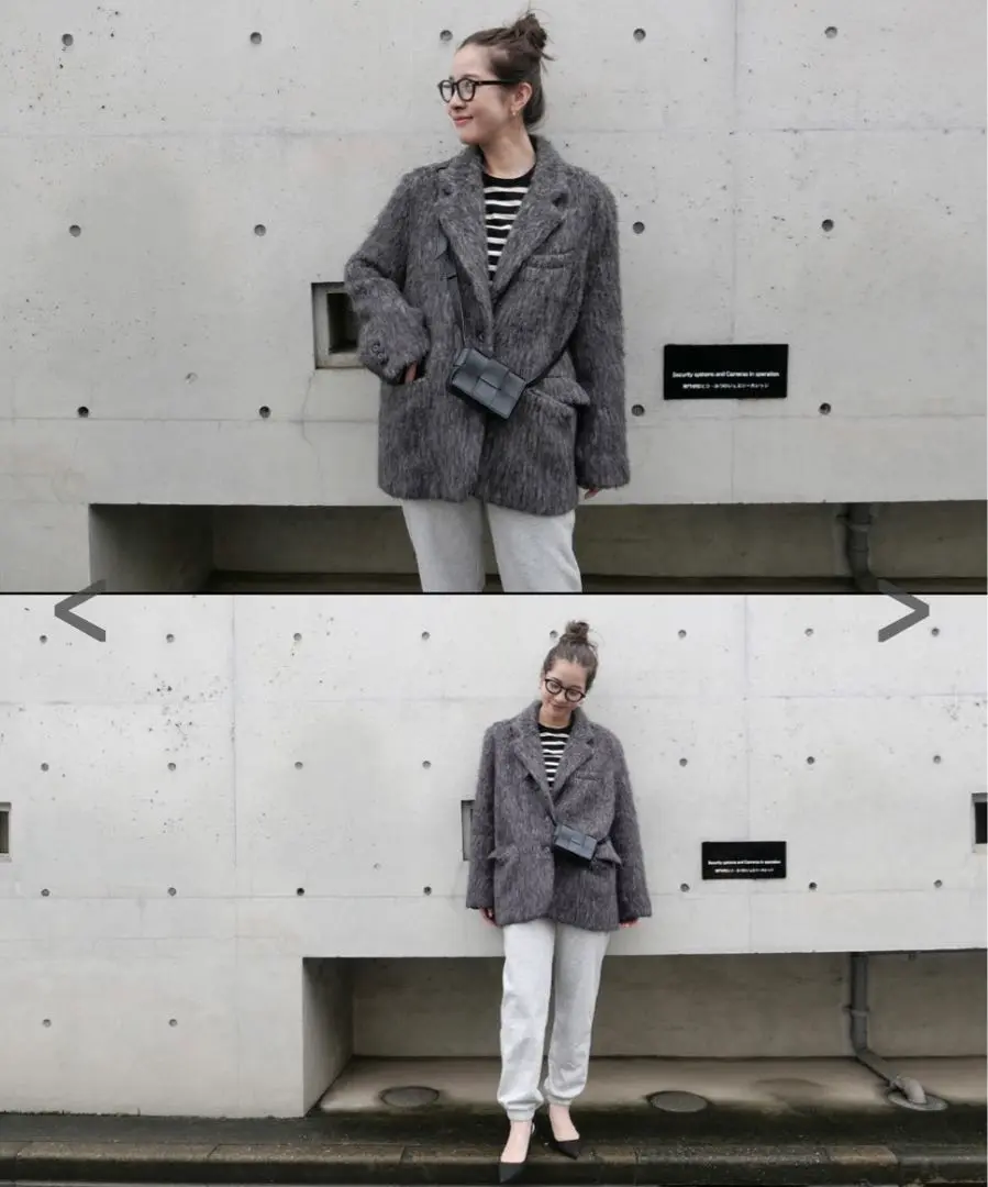 新品 未使用　 Basement online モヘアシャギージャケットコート basement モヘアシャギージャケットコート - ジャケット