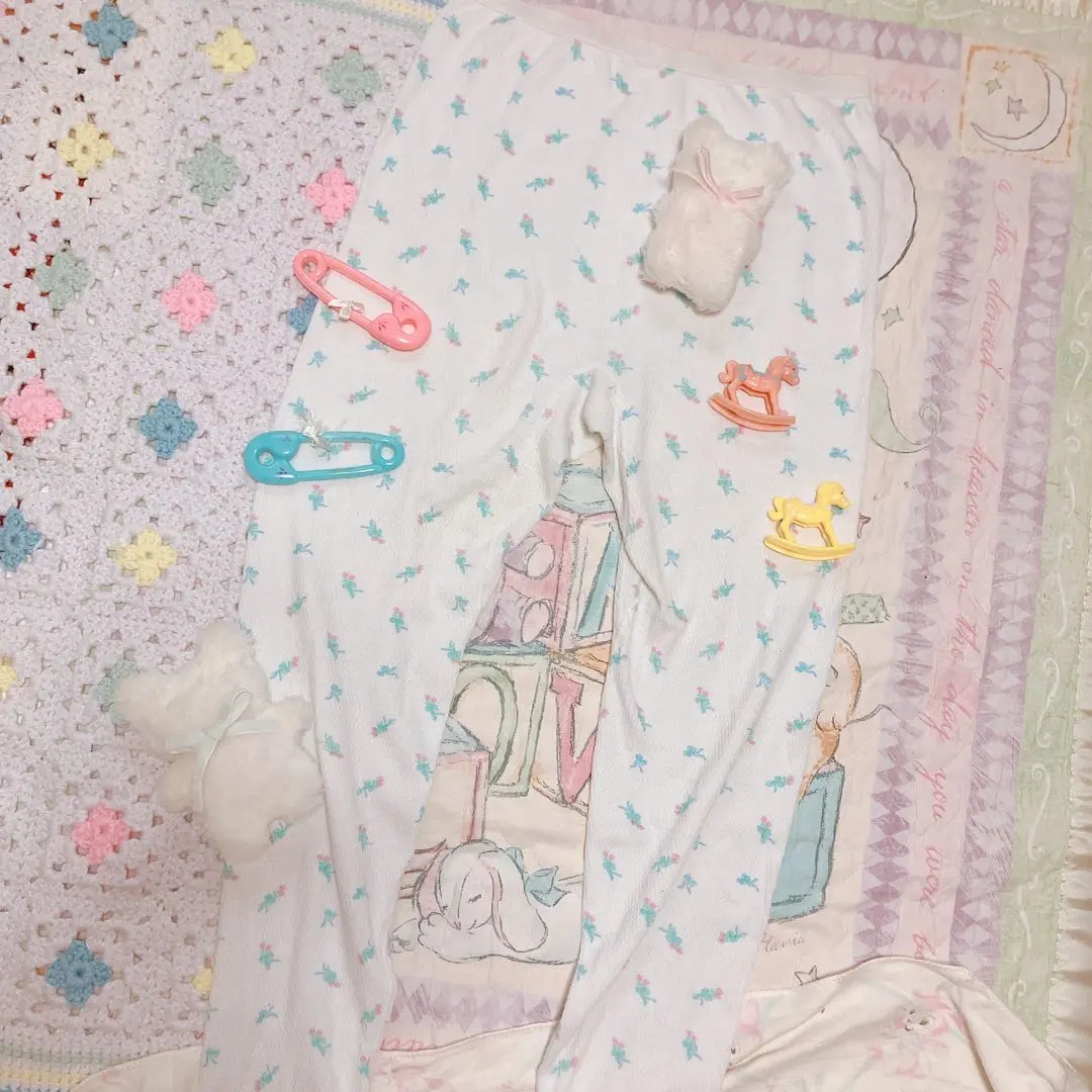 ♡vintage パステルハートサーマルトップス ファンシー古着 spank♡ ♡vintage ヘタウマくまさんファンシーセーター USA古着 spank♡