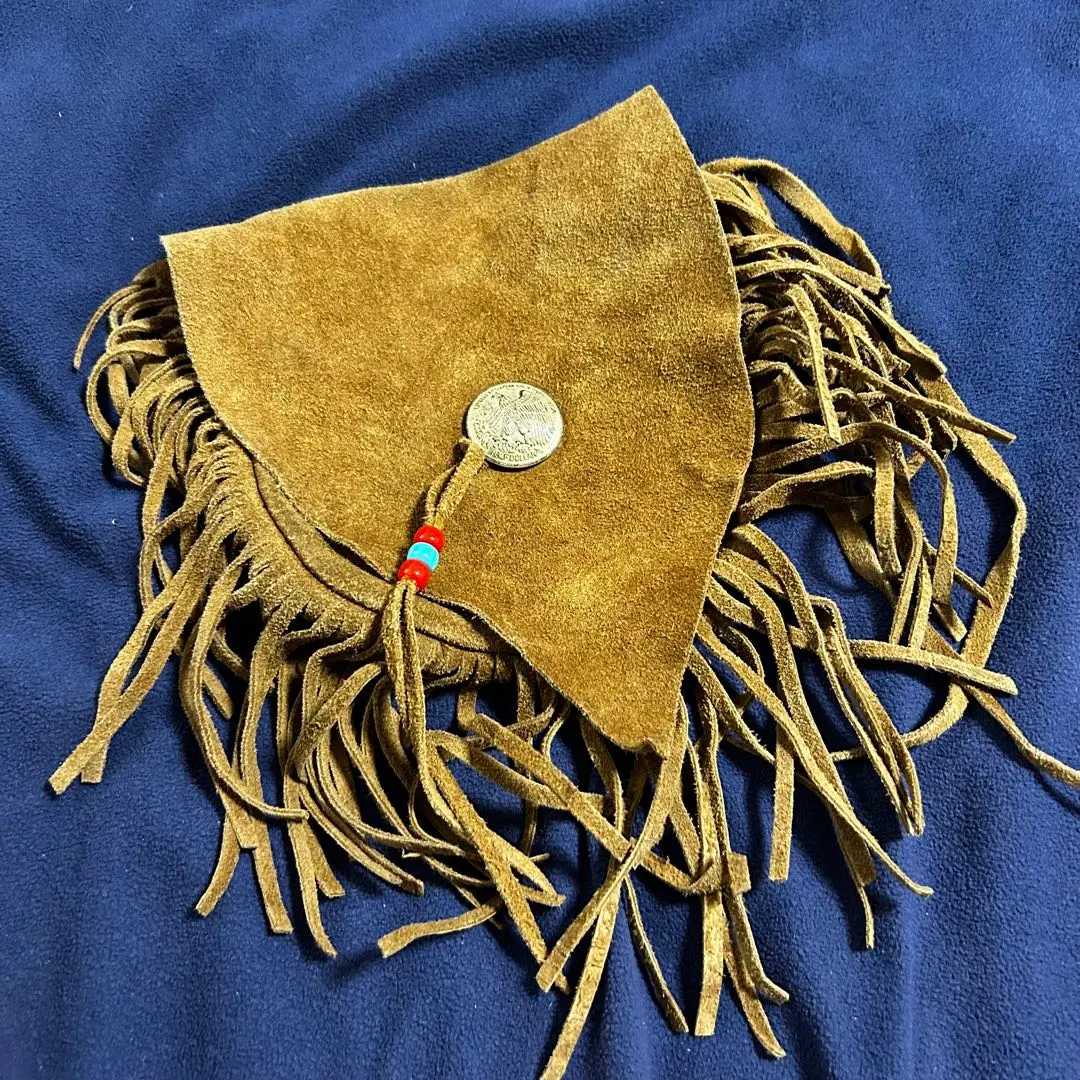 Thumbnail of Western Brown Suede Coin Case with Fringe