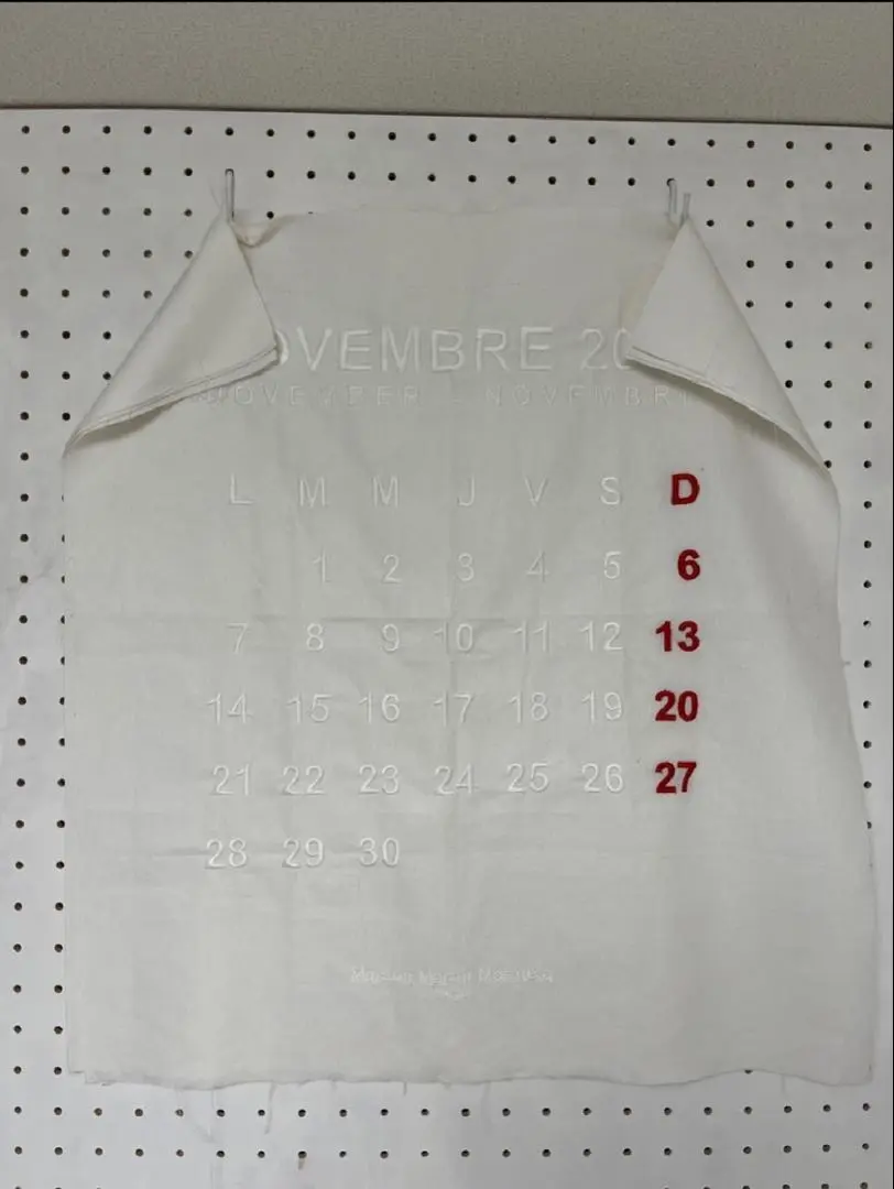 希少　Martin Margiela カレンダー　布　13番　インテリア 希少Martin Margiela カレンダー布13番インテリア
