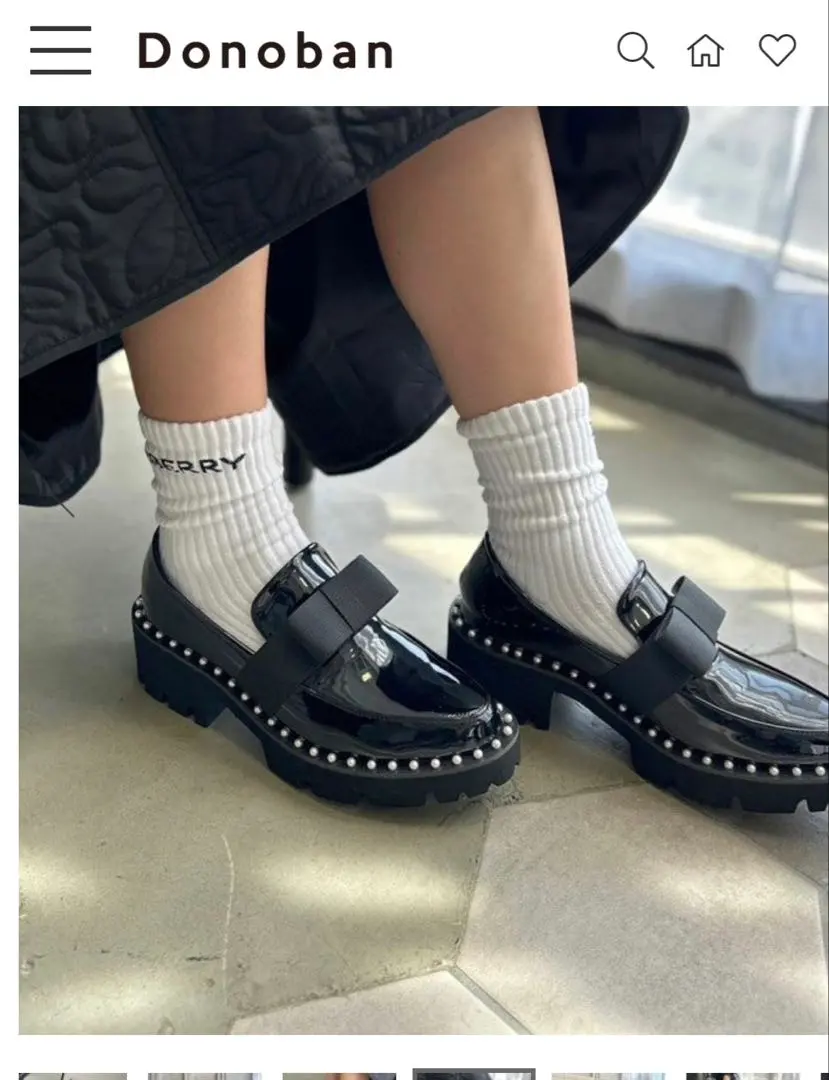 【新品未使用】アキロン×Donoban　厚底パールローファー　Мサイズ 2025年最新】DONOBAN レディース ローファー・革靴の人気