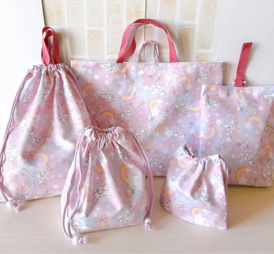 Thumbnail of [Anonymous Delivery] Handmade 5-Piece Set for Entrance/Enrollment (NO. 281 Unicorn Pattern)