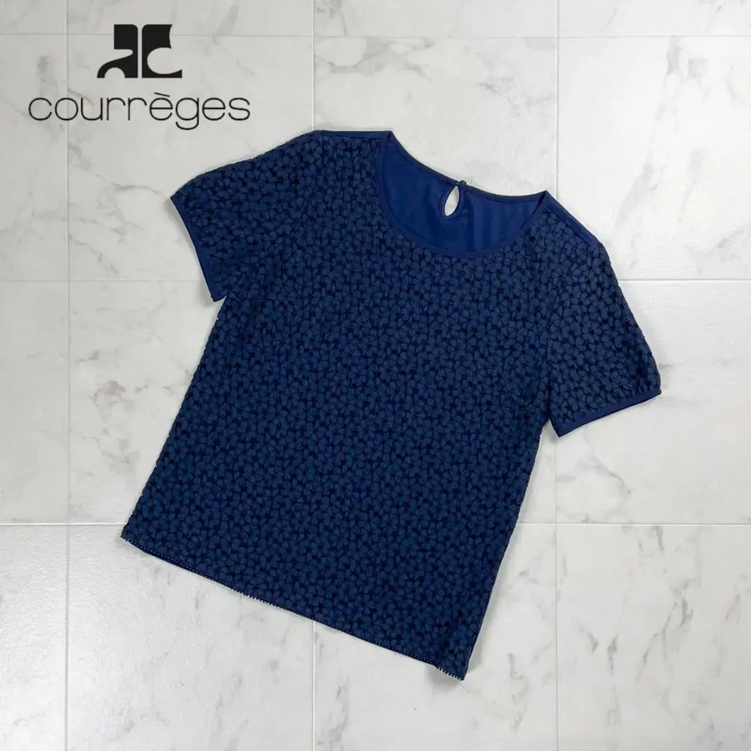 courreges 【美品】半袖 カットソー Tシャツ 青 M位 レディース 2025年最新】Courreges レディース 半袖(Tシャツ) Tシャツ