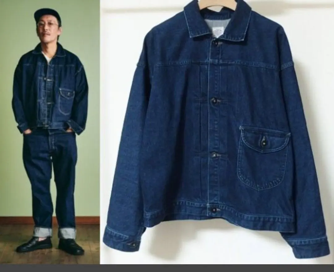 希少 90s POST O'ALLS USA製 プルオーバー デニムジャケット 2025年最新】POST OVERALLS メンズ Gジャン・デニムジャケットの
