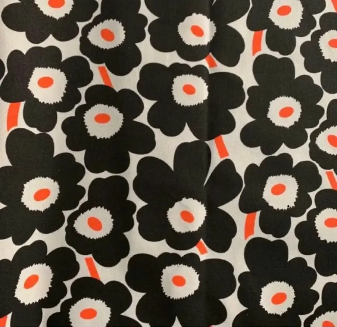 Thumbnail of Scandinavian Fabric Remnants Canvas Fabric, Canvas, Flower, Black Flower