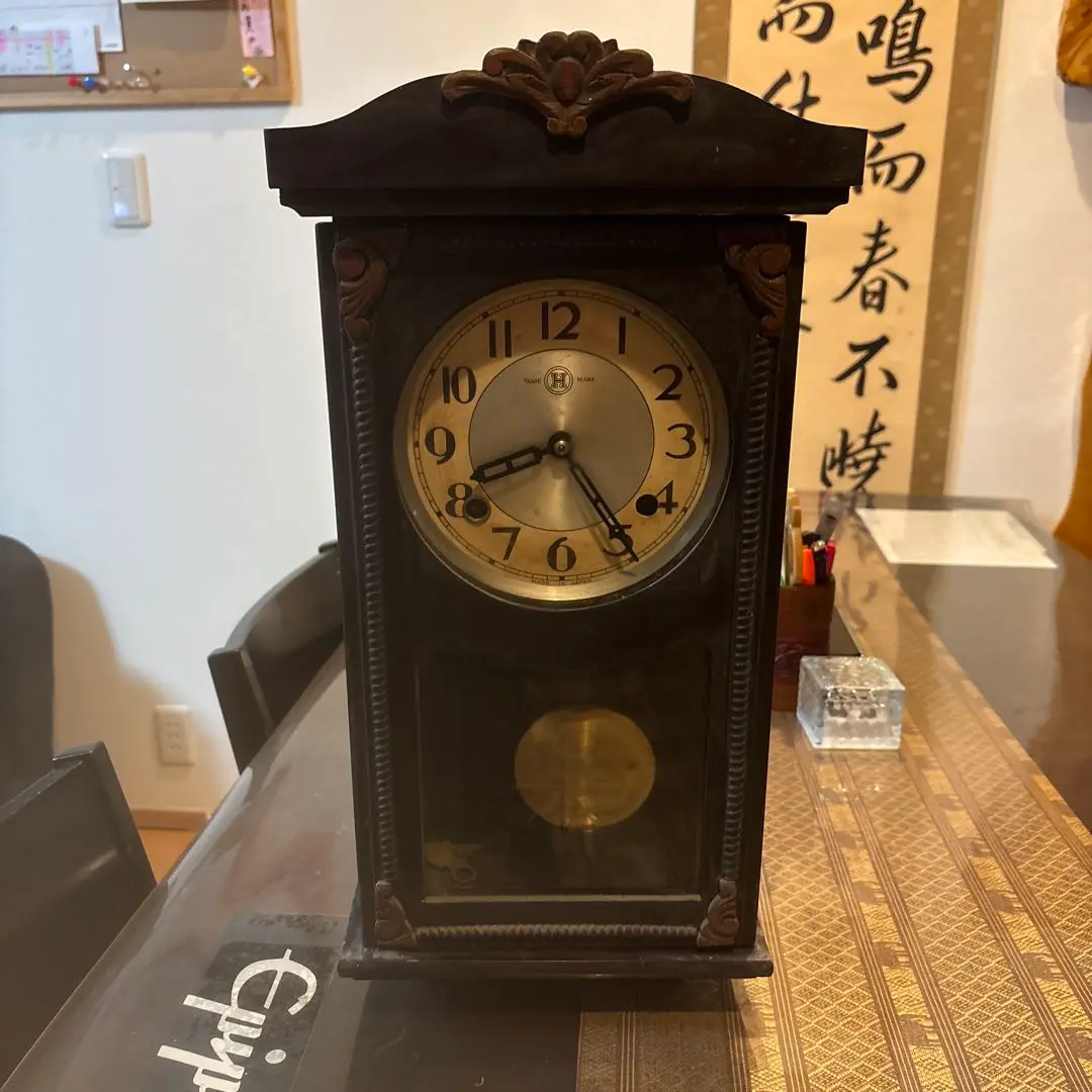 〚完動品・メンテナンス済み〛日比野時計　振り子時計　ボンボン時計　HIBINO 完動品・メンテナンス済み〛日比野時計 振り子時計 ボンボン時計