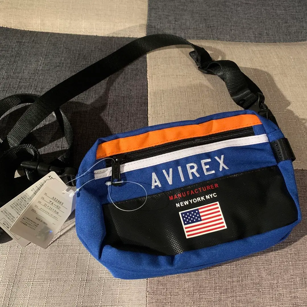 AVIREX ショルダーバッグ　ブルー青ax2003 AVIREX ショルダーバッグブルー青ax2003