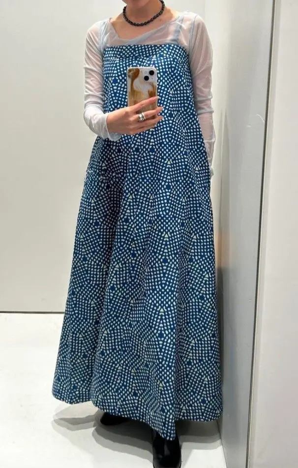 odile jacobsワンピース ODILE JACOBS | プリント キャミソールワンピース WOMEN