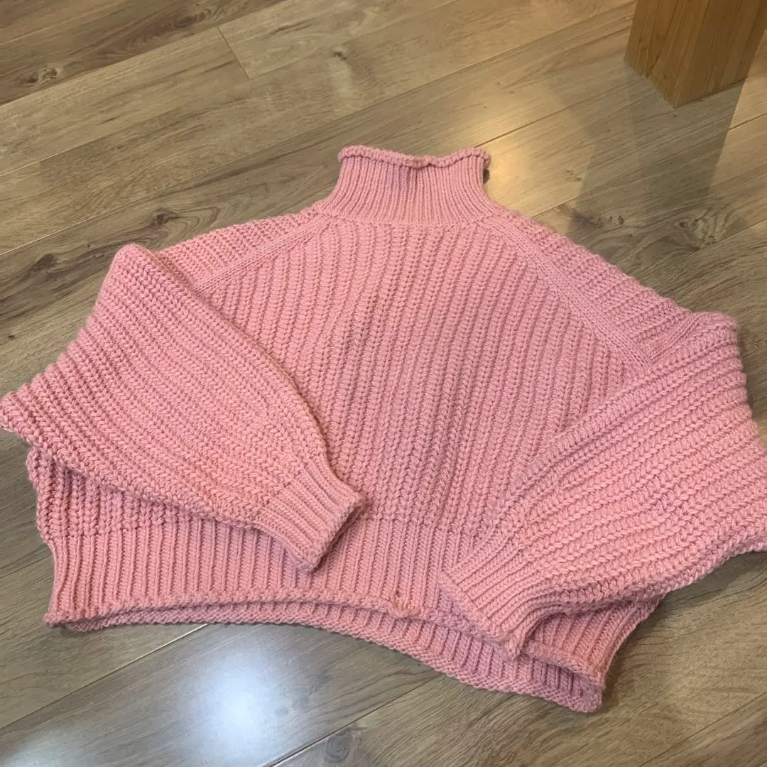 Thumbnail of New H&M Chunky Knit Ribbed Knit High-Neck Sweater