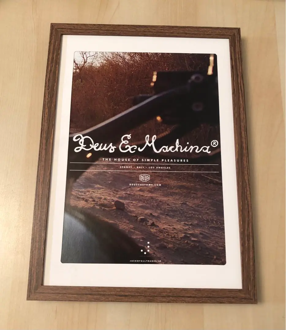 PK額装品 2 デウス deus ex machina A3額り ポスター風 DEUS EX MACHINA x FACE RECORDS RECORD STORE DAY POP-UP SHOP