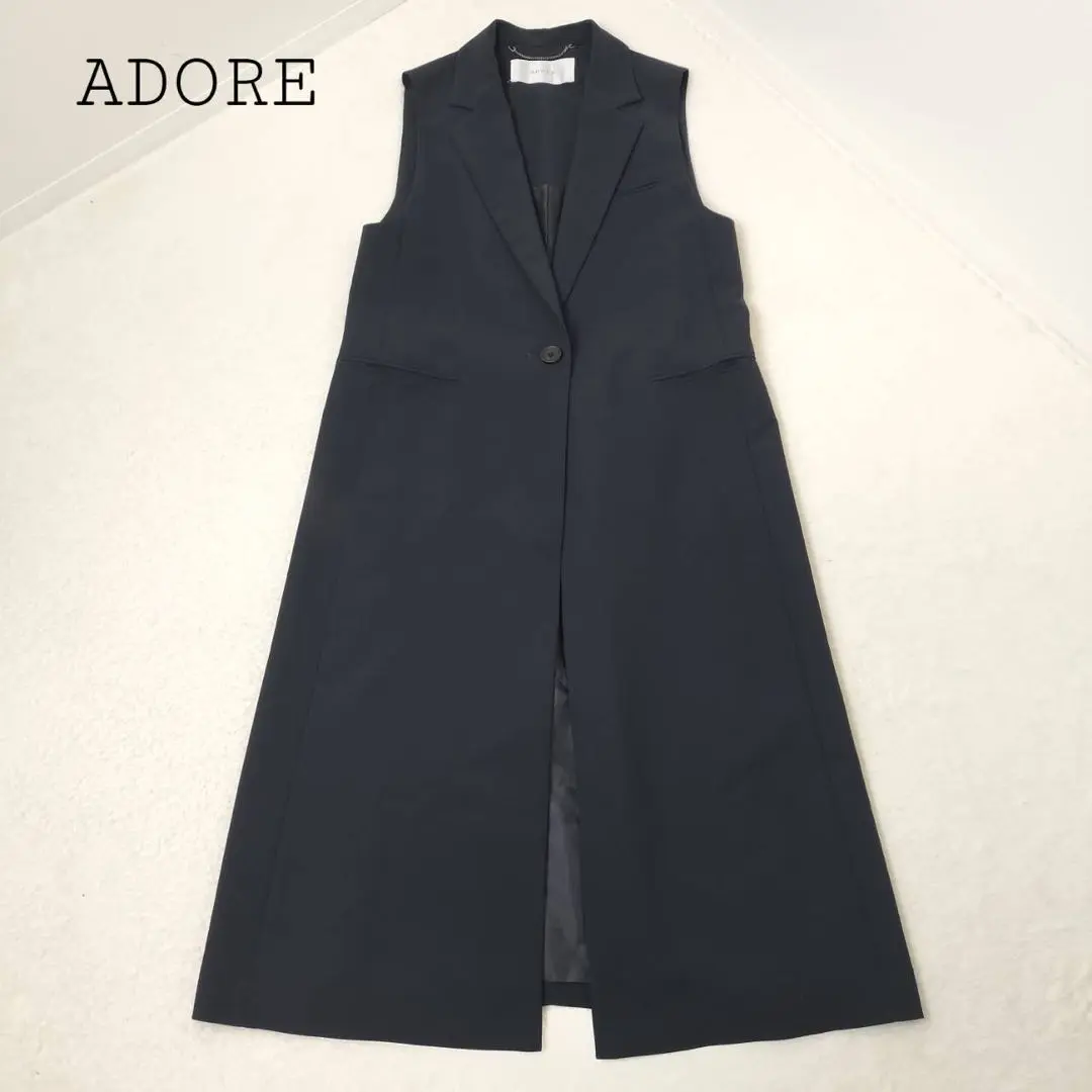 アドーア ロング ジレ 黒 2025年最新】ADORE 丈：ロング ベスト・ジレの人気アイテム