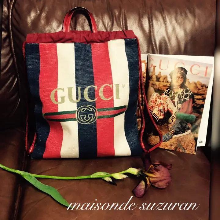 GUCCI ロゴ ドローストリング ナップサック リュック ブラック 楽天市場】GUCCI グッチ グッチプリント ドローストリング