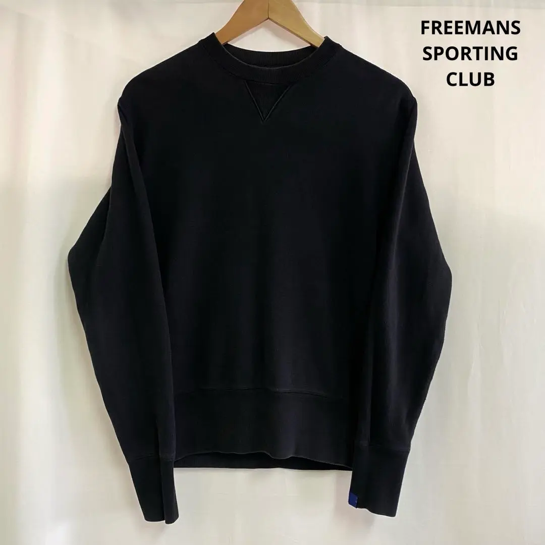 FREEMANS SPORTING CLUB ブラックスウェット L 前V 2025年最新】FREEMANS SPORTING CLUB メンズ トレーナー