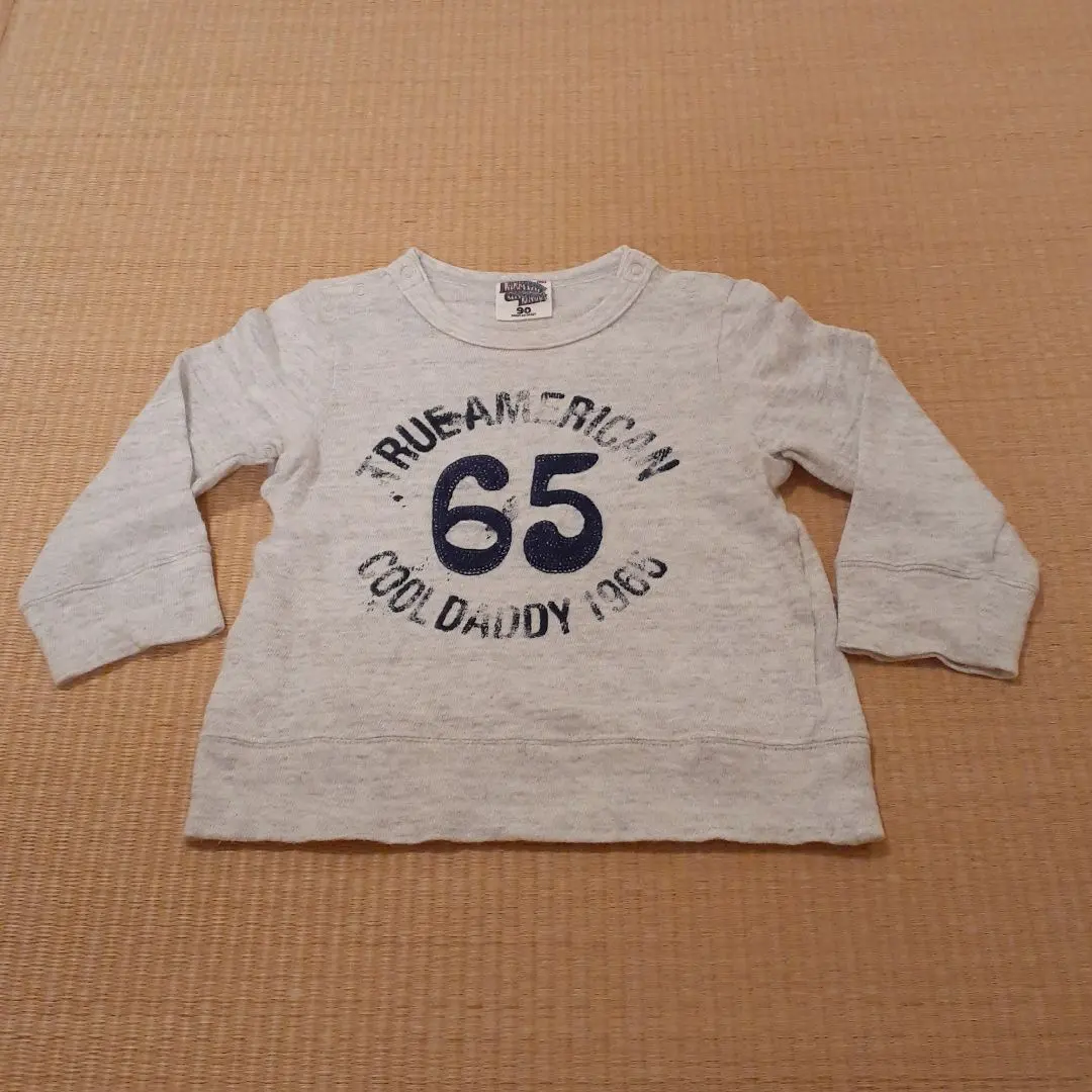 Thumbnail of Final price reduction☆ Daddy Oh Daddy gray long-sleeved T-shirt 90cm