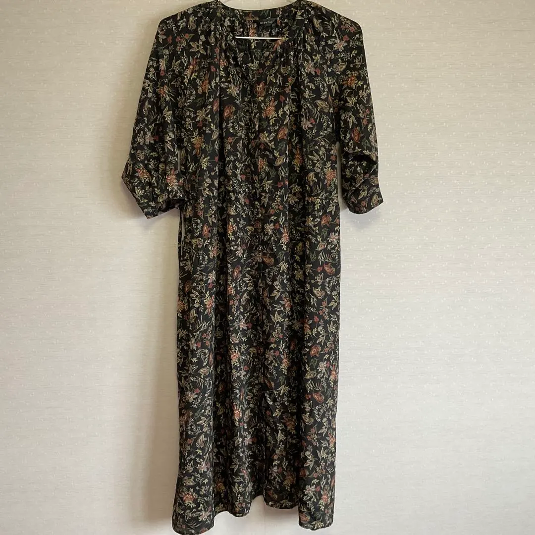 Thumbnail of Long cardigan, floral pattern, dress, size L