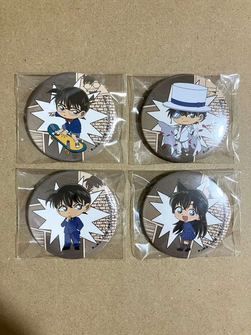 Thumbnail of Detective Conan: Conan Edogawa, Shinichi Kudo, Ran Mori, Kaitou Kid - 4 Can Badges