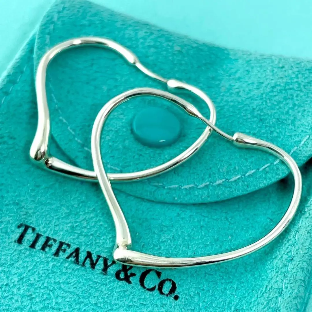 蒂芙尼 Open Heart 小型圓環耳環 925 No3fe 的縮圖