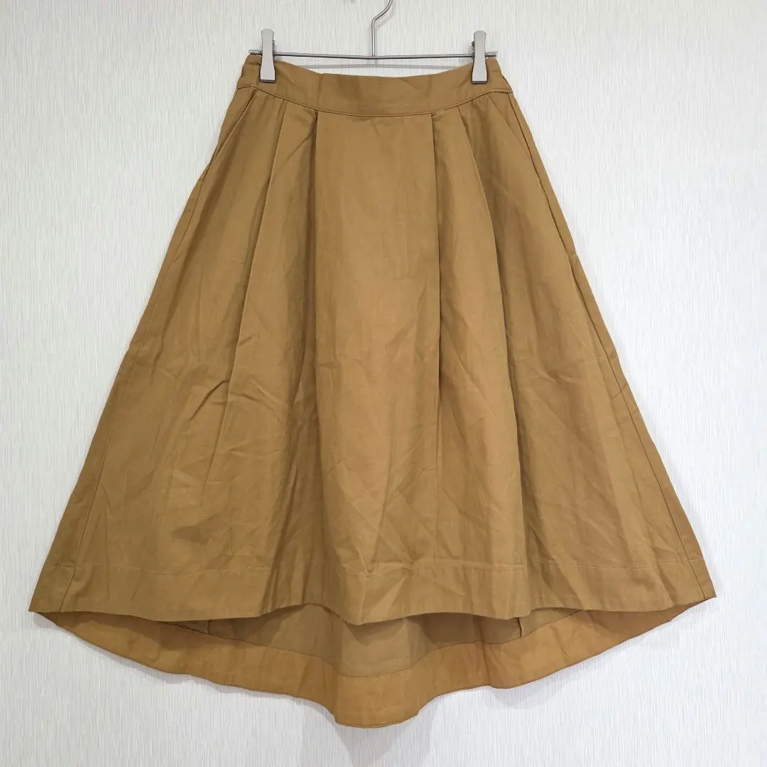 earth music&ecology 長款喇叭裙 打褶 棉100% 的縮圖