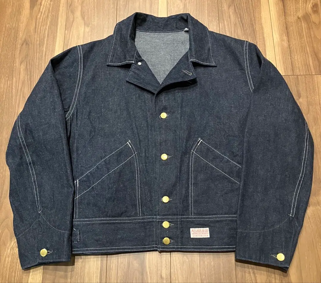 At LAST&CO アットラスト　710J ATLAST&CO デニムワークジャケット サイズ44 710J - メルカリ