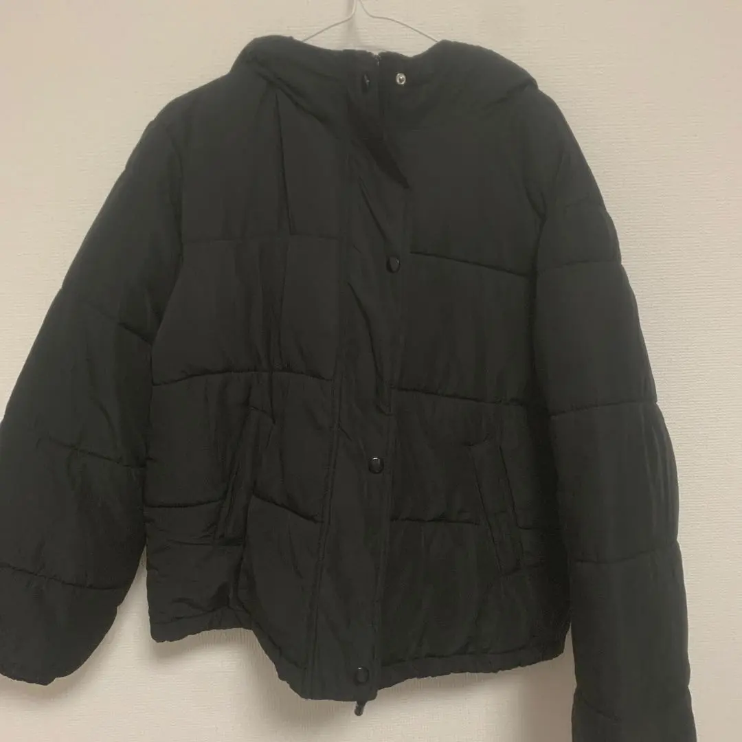 Thumbnail of Black down jacket with hood