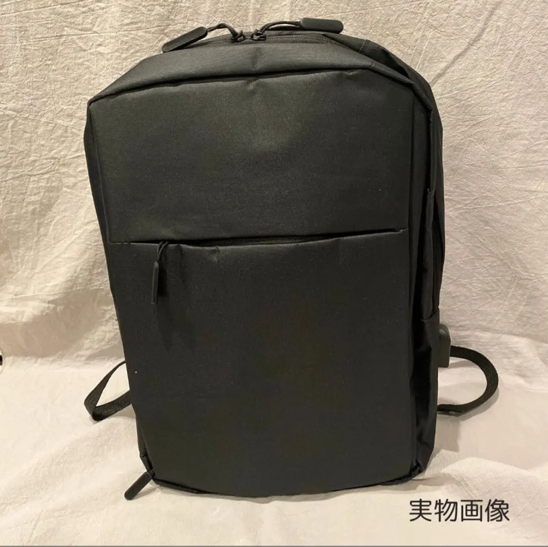 Thumbnail of Business Backpack USB Charging Men's Black Waterproof Large Capacity Commuting to School Black