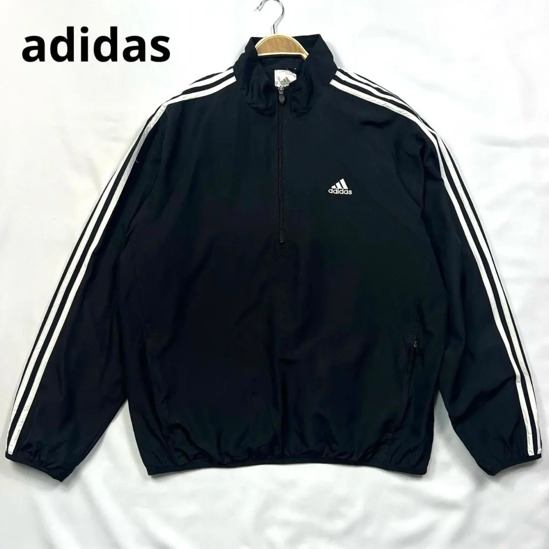 Thumbnail of Adidas Embroidered Logo Three-Line Half-Zip Pullover E11
