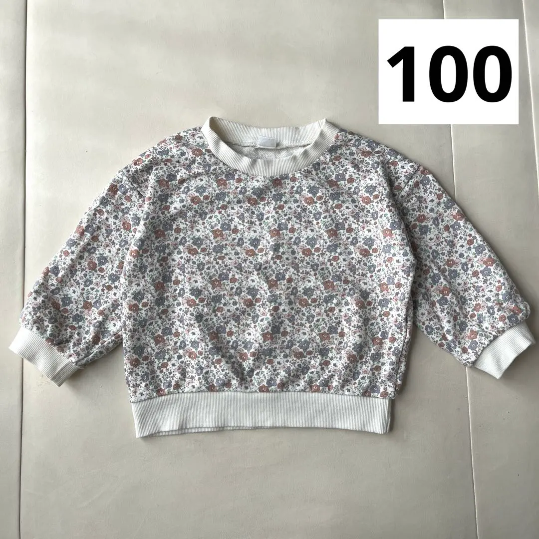 Thumbnail of [USED] Shimamura 100% Cotton Fleece Sweatshirt Floral Pattern 100