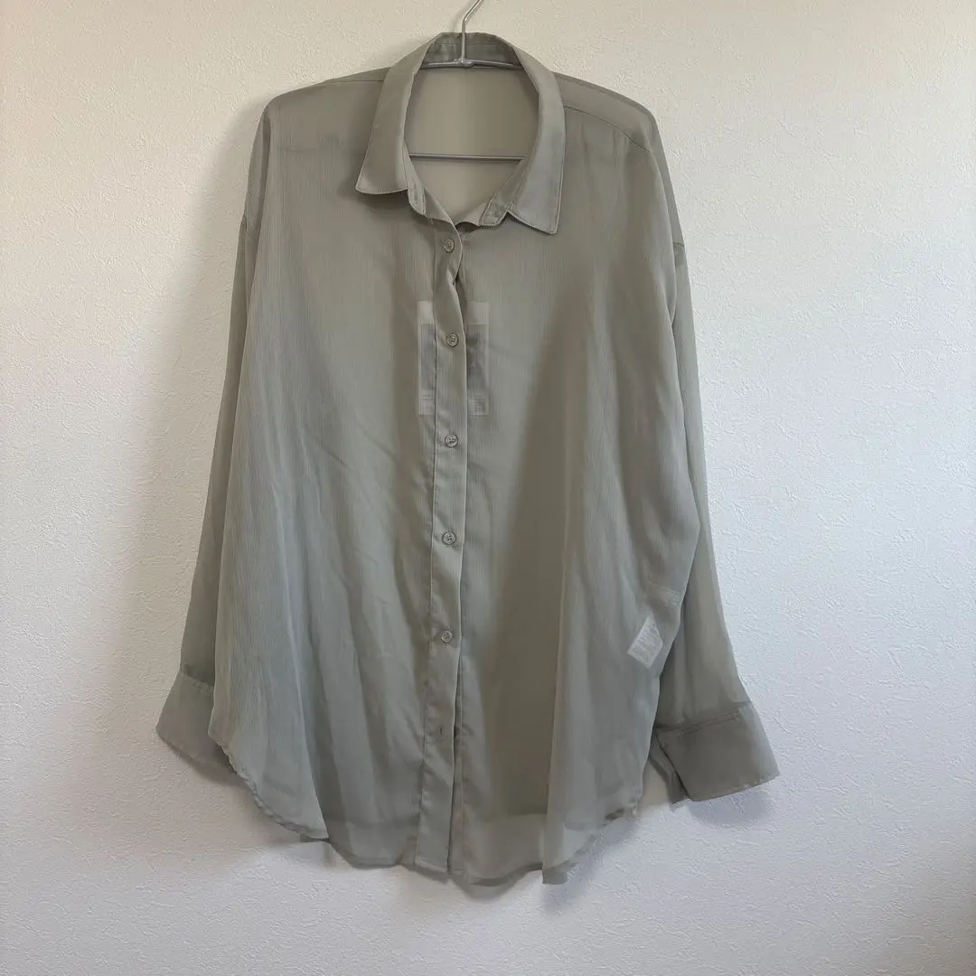 ★即購入OK★ 島村 シースルー 襯衫 罩衫 綠色 未使用 的縮圖