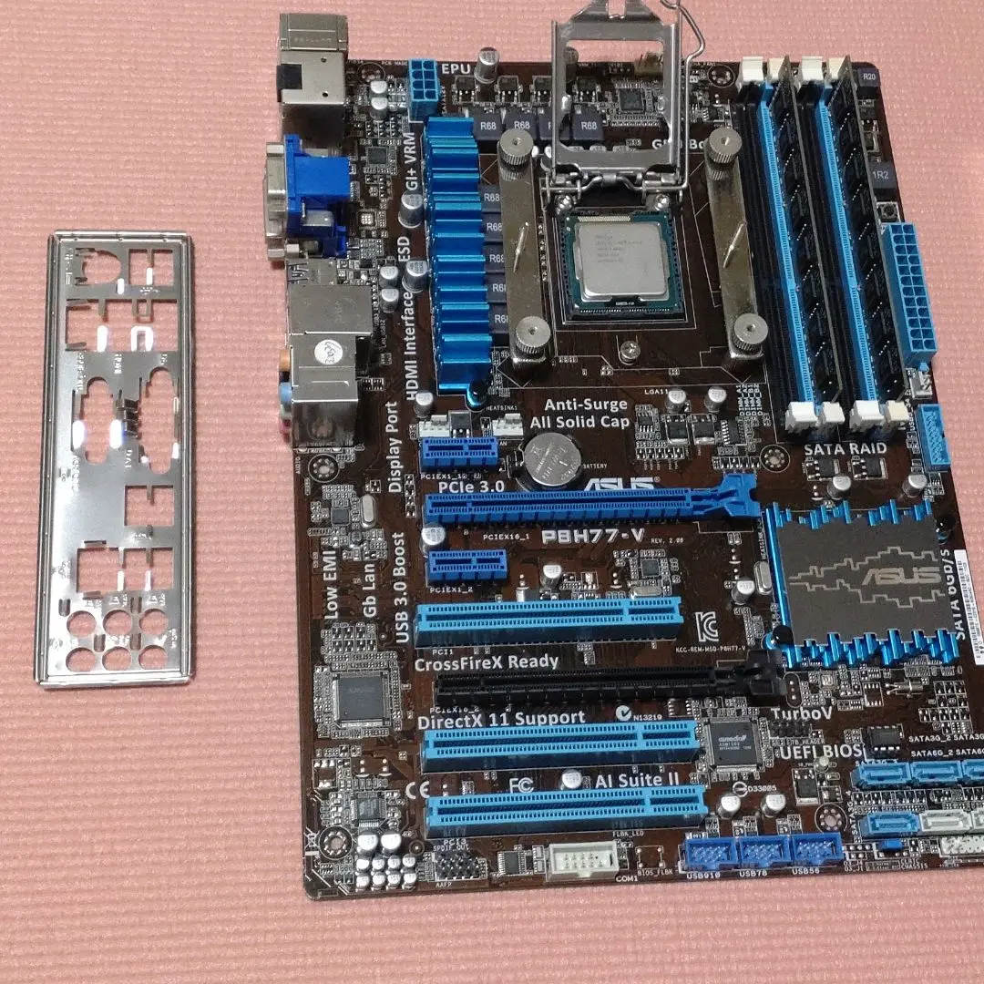 P8H77-V、i7-3770K・グラボセット、メモリ、SSD付 ASUS P8H77-V + CPU(i7 3770) メモリ16GB(CFD 4GBx4)セット