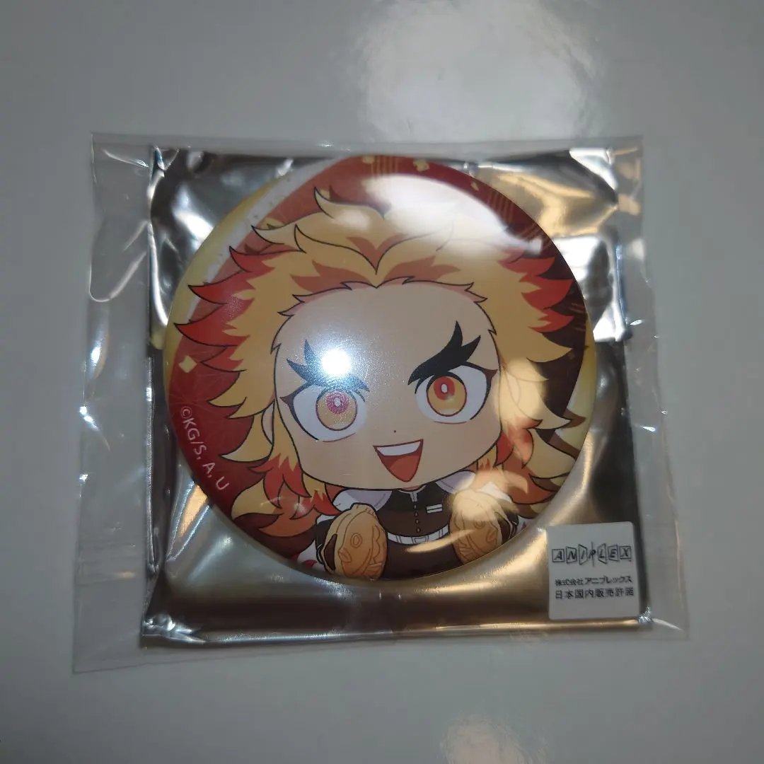 Thumbnail of Demon Slayer: Kimetsu no Yaiba Rengoku Kyoujurou deformed can badge Sega Collaboration Cafe Taiyaki Summer Festival