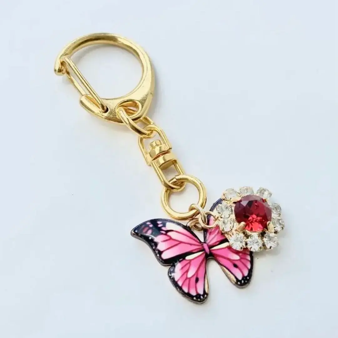 Thumbnail of New & Unused: Butterfly Crystal Keychain, Butterfly Charm
