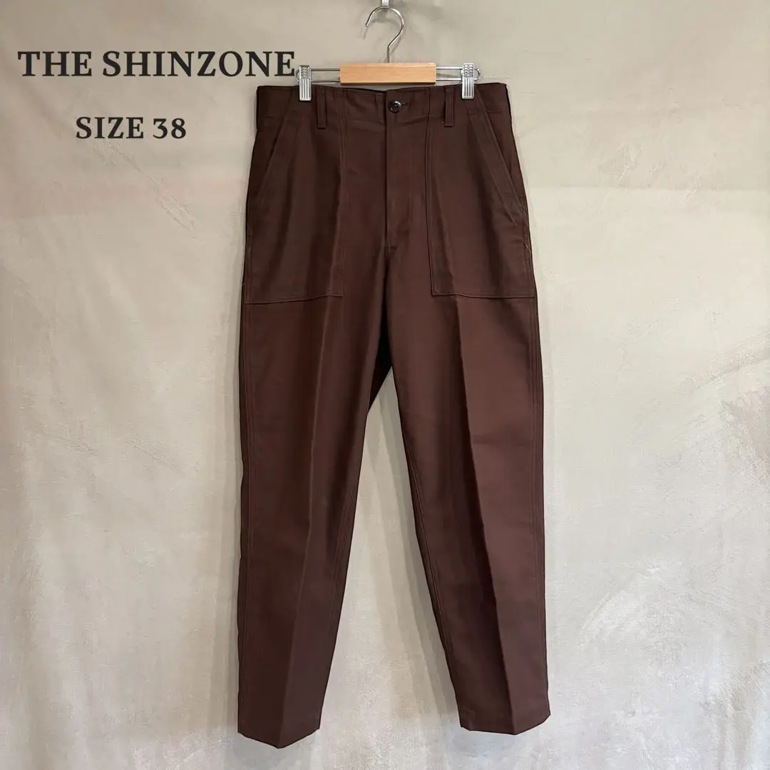 THESHINZONE、ベイカーパンツ、マロン色、タグ付き新品未使用 2025年最新】shinzone ベイカーパンツ ブラウンの人気アイテム