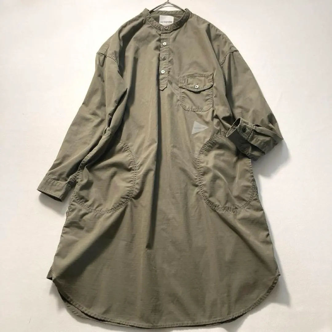 【春菊】アンドワンダー　クールマックス チュニック シャツワンピース 春菊】アンドワンダー クールマックス チュニック シャツ