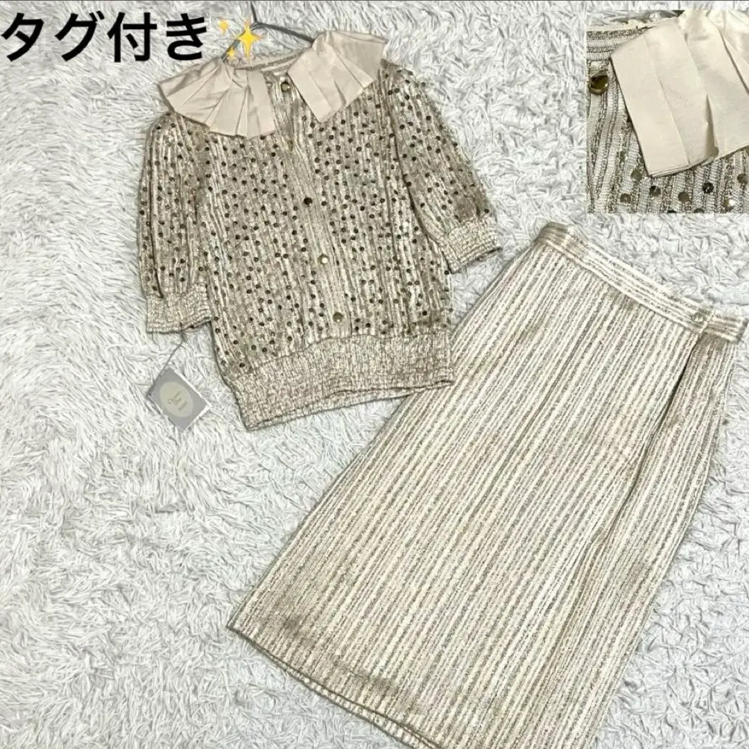 附標籤✨Christian Dior 亮片 金蔥 套裝 荷葉邊 的縮圖