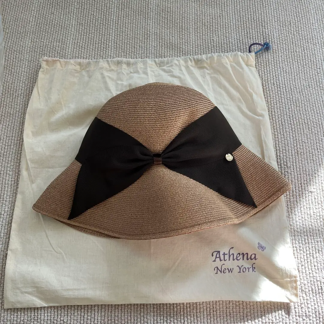 Athena New York♡麦わら帽子 ブラウン 2025年最新】Athena New York 麦わら帽子カラー：ブラウン