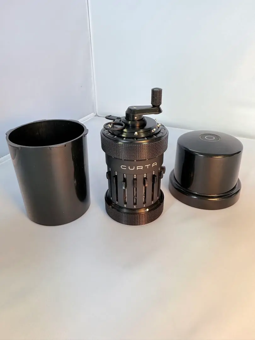 ★CURTA クルタ計算機TypeⅡ 機械式計算機 ケース付／貴重＆状態良★ 小さな機械式計算機 クルタ計算機