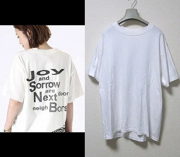 ドゥーズィエムクラス Hind Print 古着風 白　Tシャツ　22年 DEUXIEME CLASSE - ドゥーズィエムクラス Hind Print 古着風 白