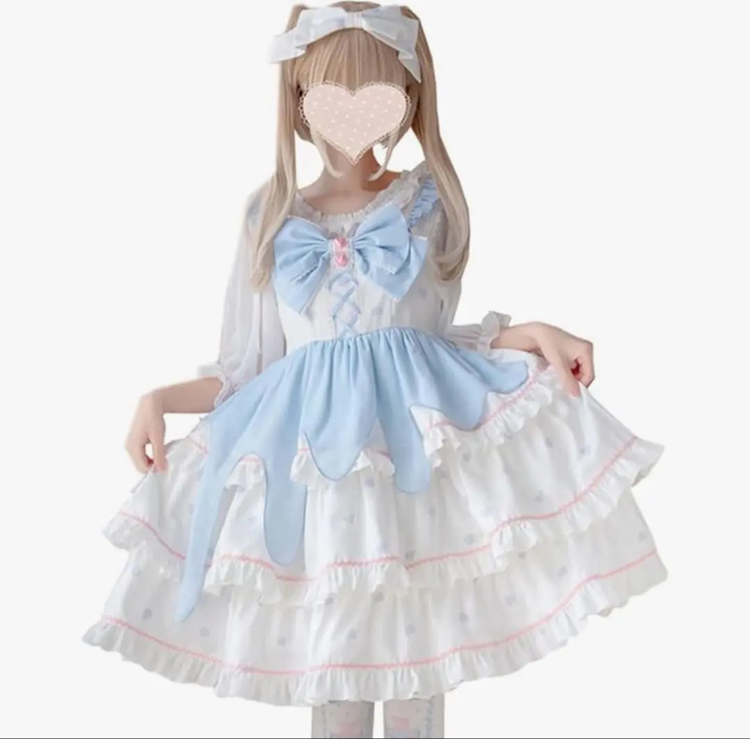 蘿莉塔 女僕裝 連衣裙 水色/量產型 地雷系 的縮圖