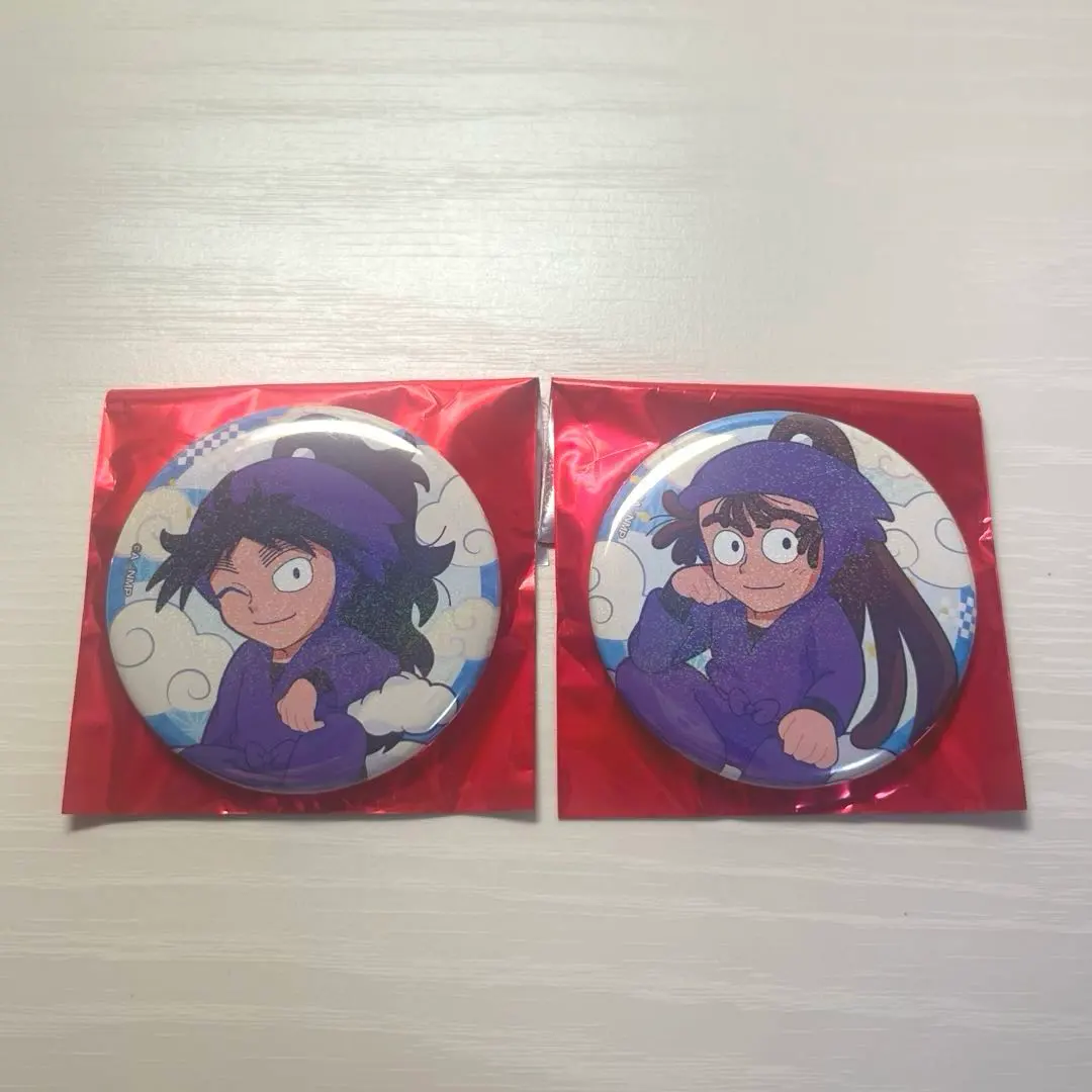 Thumbnail of Nintama Rantaro Tenbou Park Mini Character Can Badge B: Kiemon Ohama, Heisuke Kikuchi