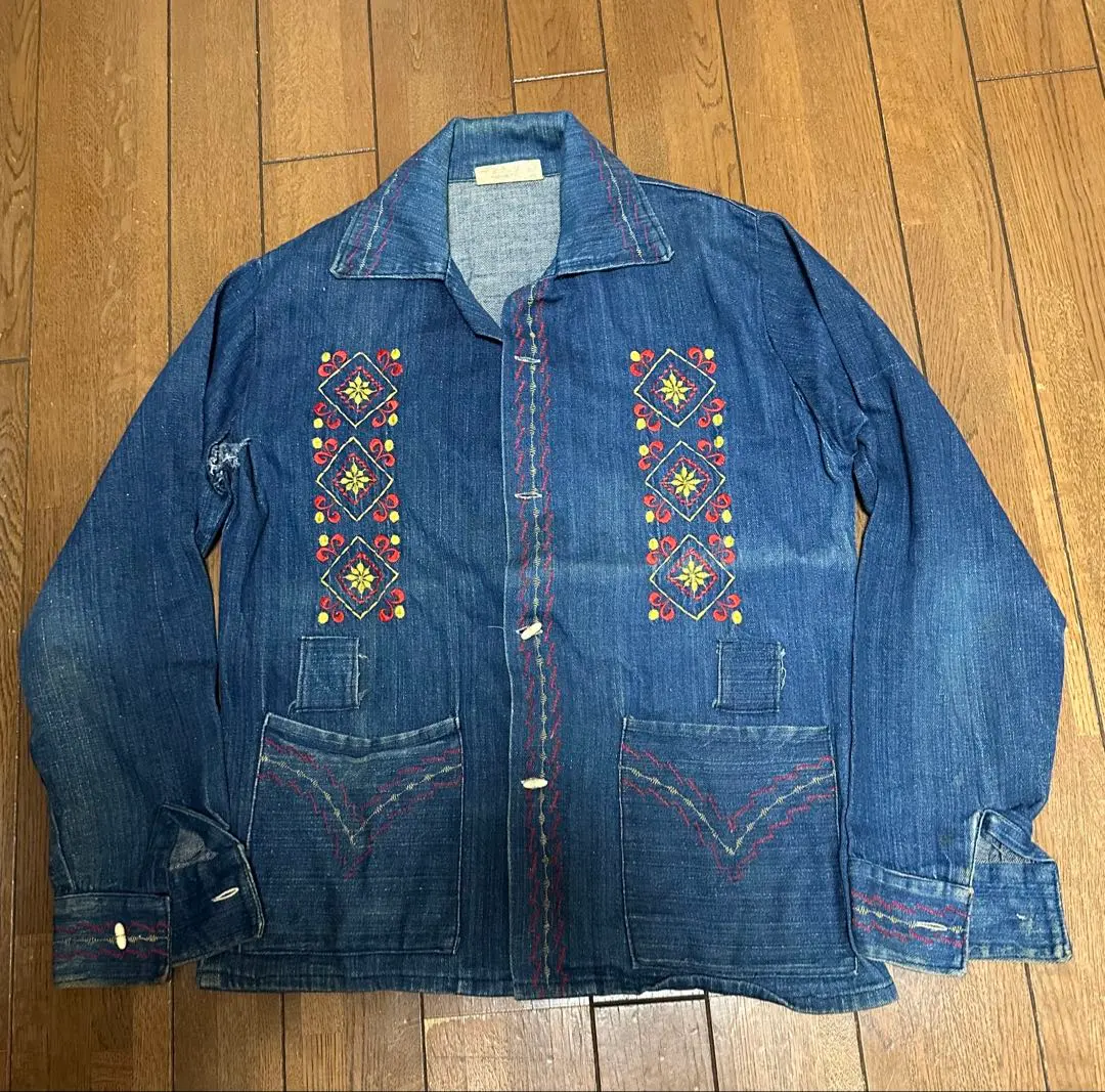 Thumbnail of 70's Mexican Denim Jacket Mexican Embroidered Denim Vintage - Condition Issues