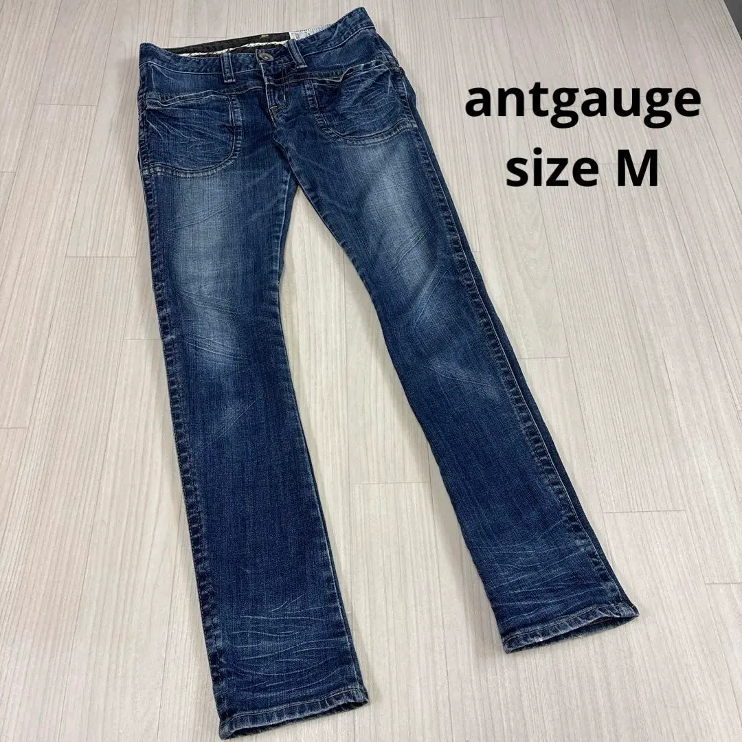 Thumbnail of Antgauge skinny denim blue fade M deformed waist low rise