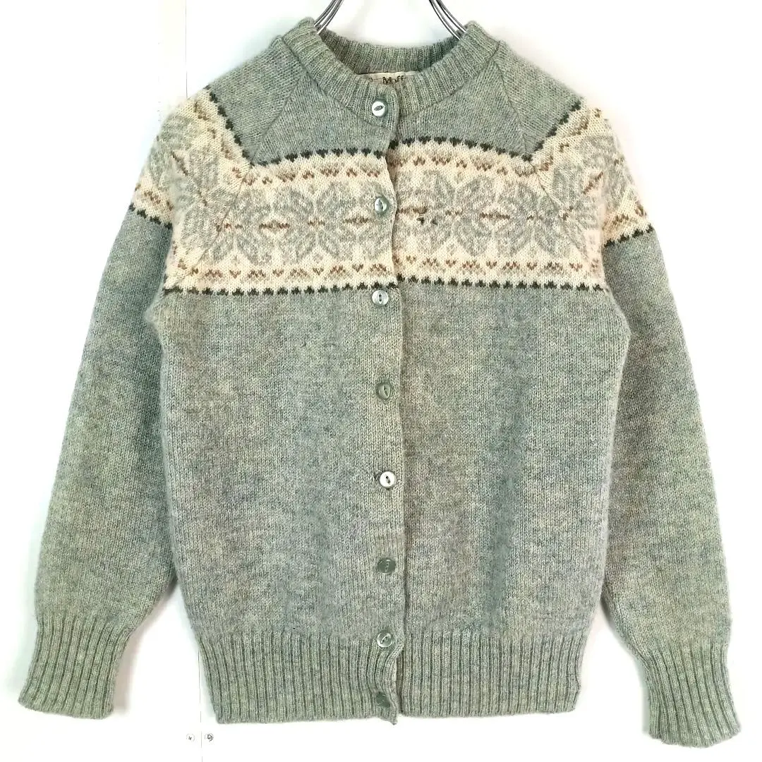 Thumbnail of Moffat Wollens Nordic Knit Cardigan Sweater Cowichan Knit