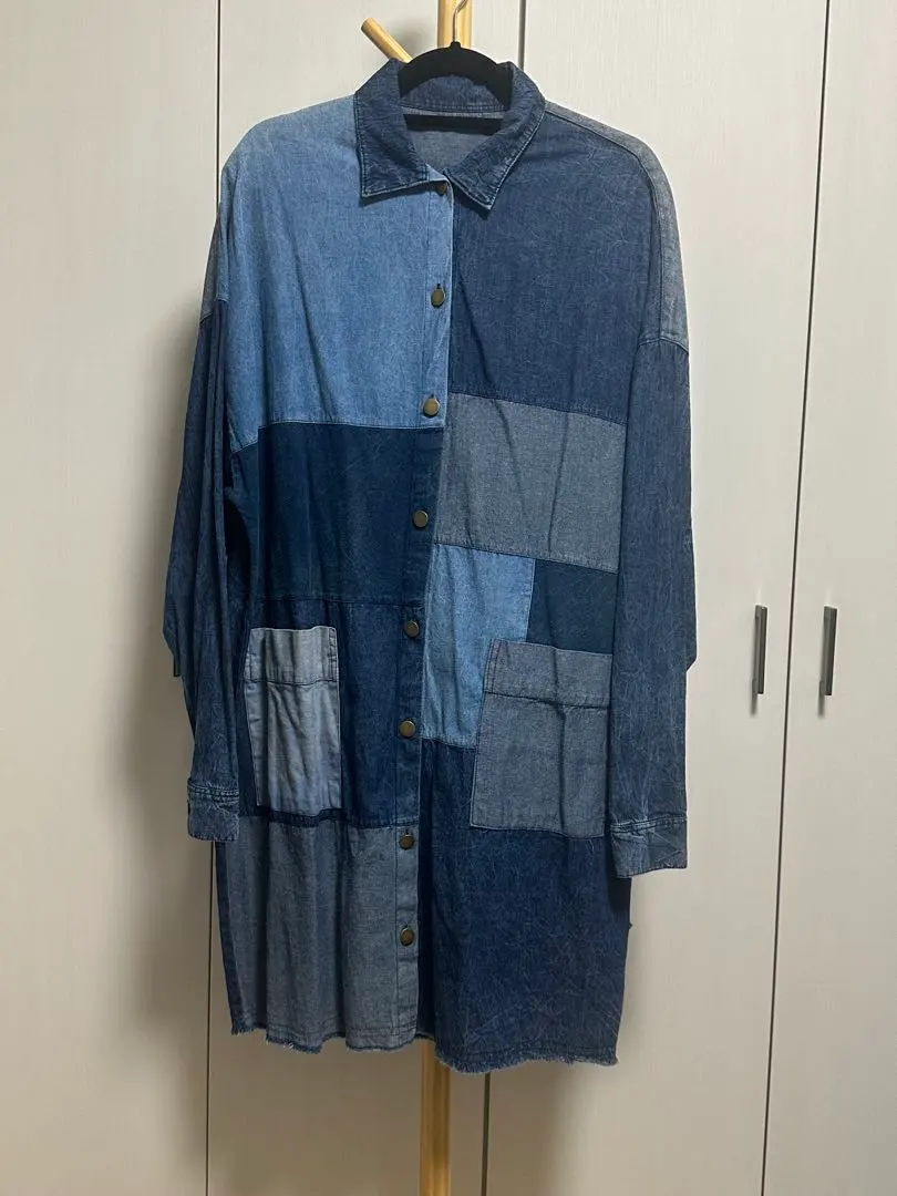 Thumbnail of El Rodeo Denim Patchwork Long Shirt