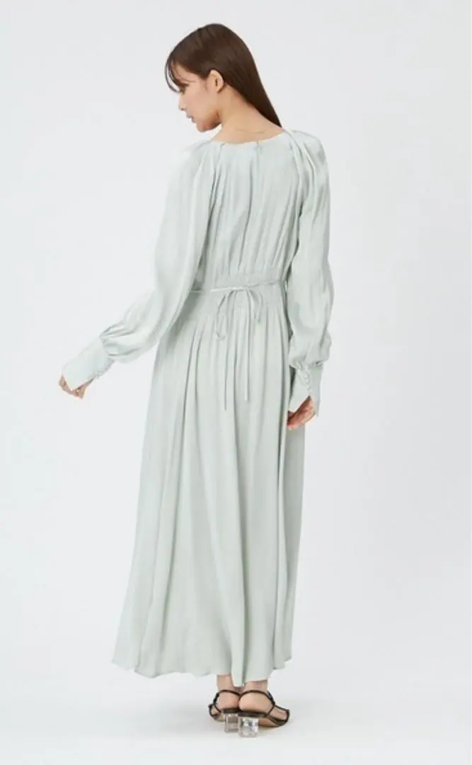 Thumbnail of FRAY I.D Piping Design Satin Tuck Dress