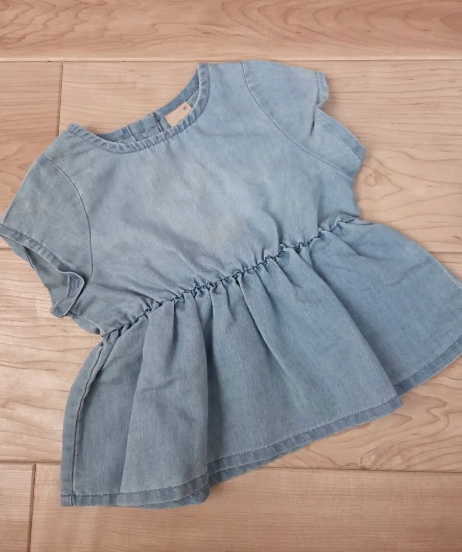 Thumbnail of petit main Summer Top 80 size Denim style Decorative buttons