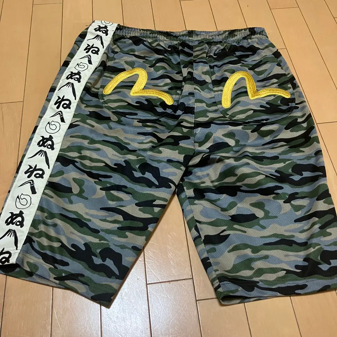 ー品販売  EVISU YAMANE エヴィス 36 パンツ カモ刺繍ジャージ 迷彩 パンツ