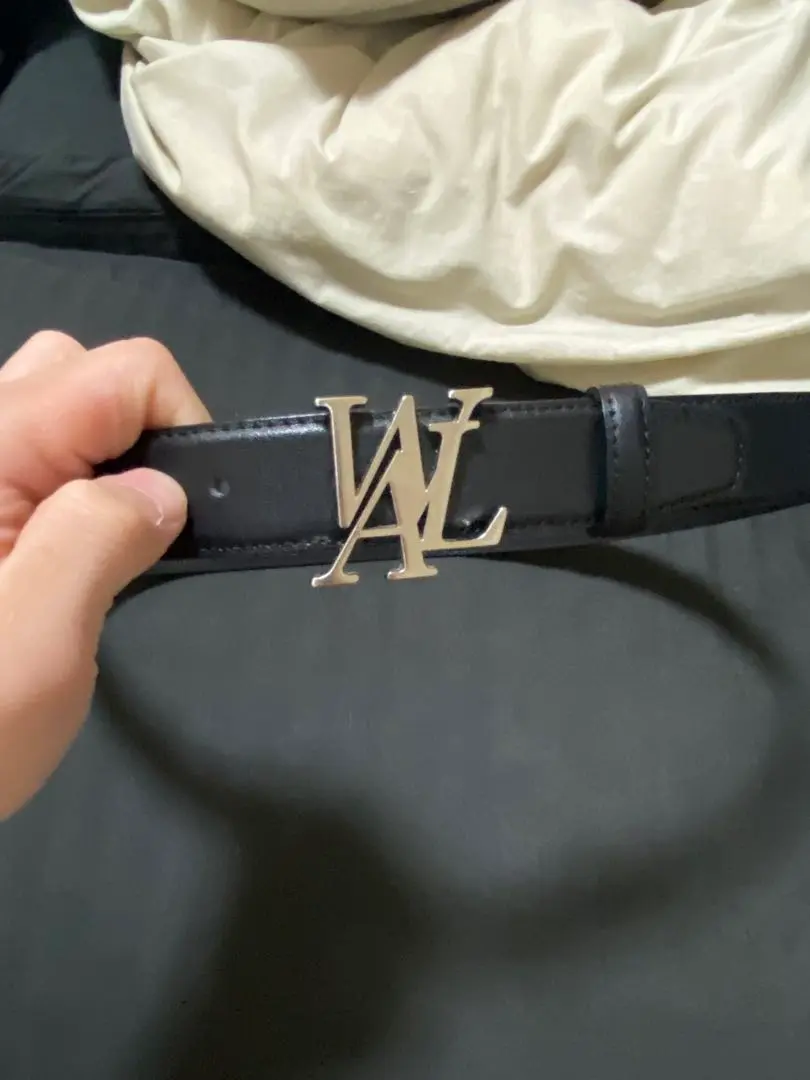 ☆国内発送【WOOALONG】シグネチャーロゴ レザーベルト*男女兼用 セール】【WOOALONG/ウアロン】signature Logo Leather Belt