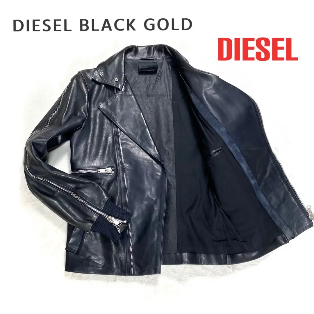 ゆ*こ様 【新品未使用】ディーゼル ブラックゴールド ライダース シングル ブル ラスト1点 新品20万【DIESEL BLACK GOLD】ディーゼルブラック
